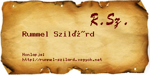 Rummel Szilárd névjegykártya
