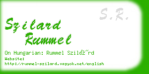 szilard rummel business card